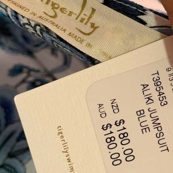 TIGERLILY Aliki Blue Floral Wide Leg Jumpsuit NWT RRP$180 - Picture 16 of 16